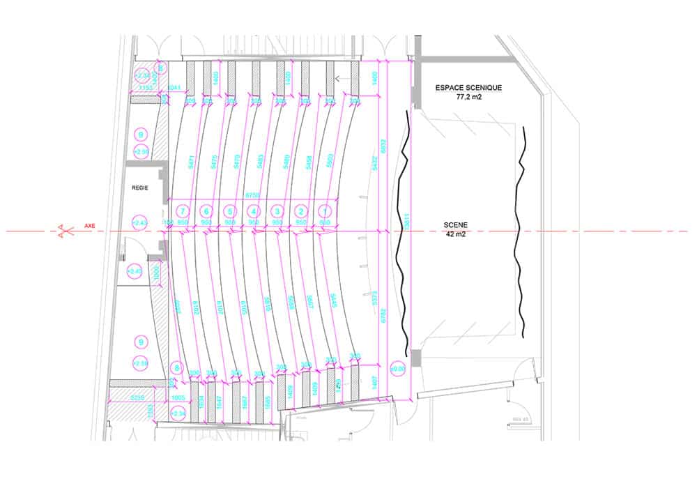 plan sur mesure gradins bois