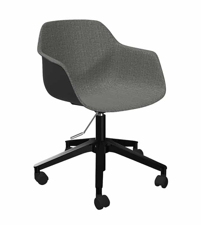 chaise roulettes tissus