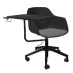 Chaise sur roulette avec tablette