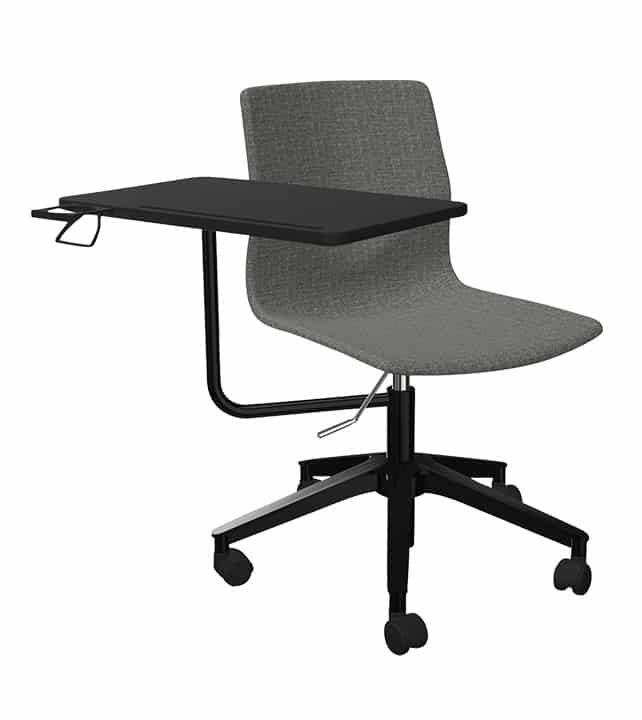 chaise roulette avec tablette