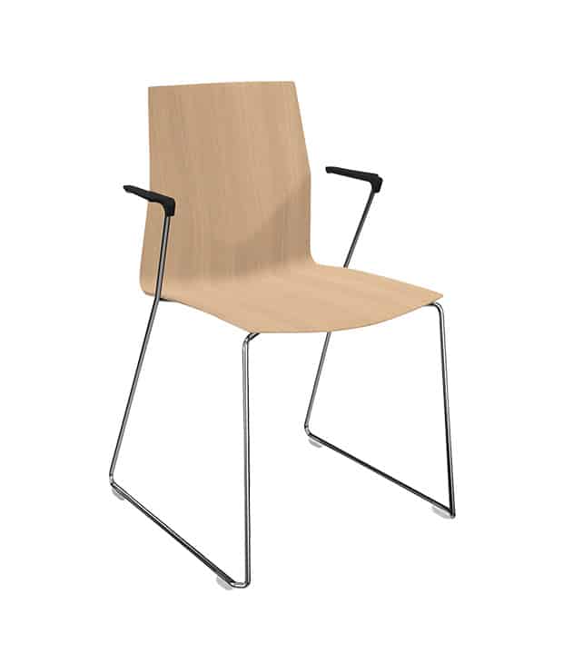 chaise piètement luge