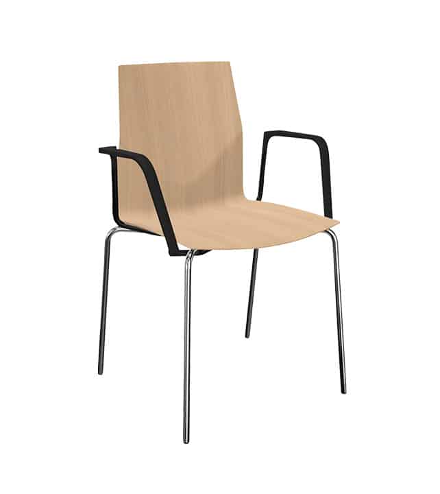 chaise accoudoirs bois