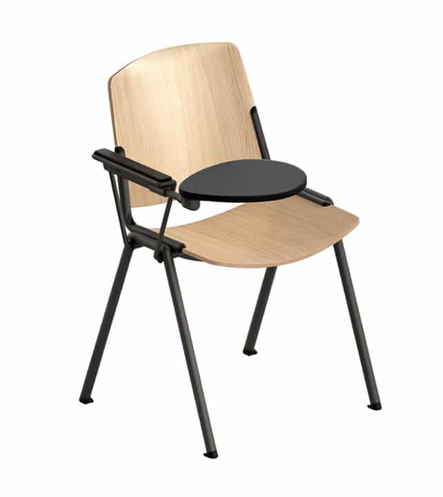 chaise empilable avec tablette