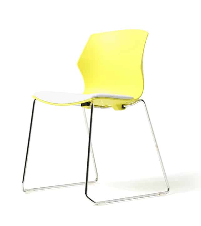 chaise rembourrée pietement luge