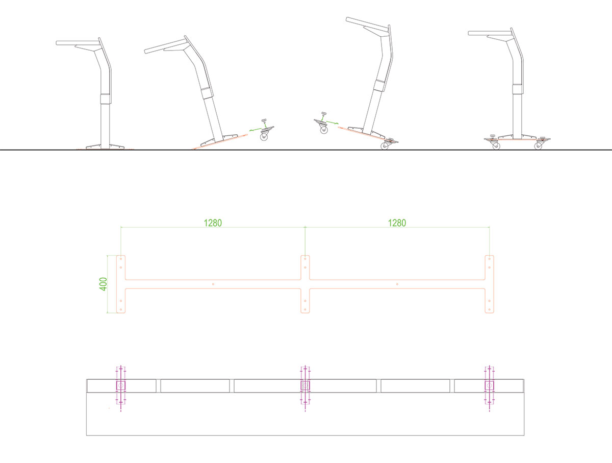 LAMM Tablette Runner Structure Amovible